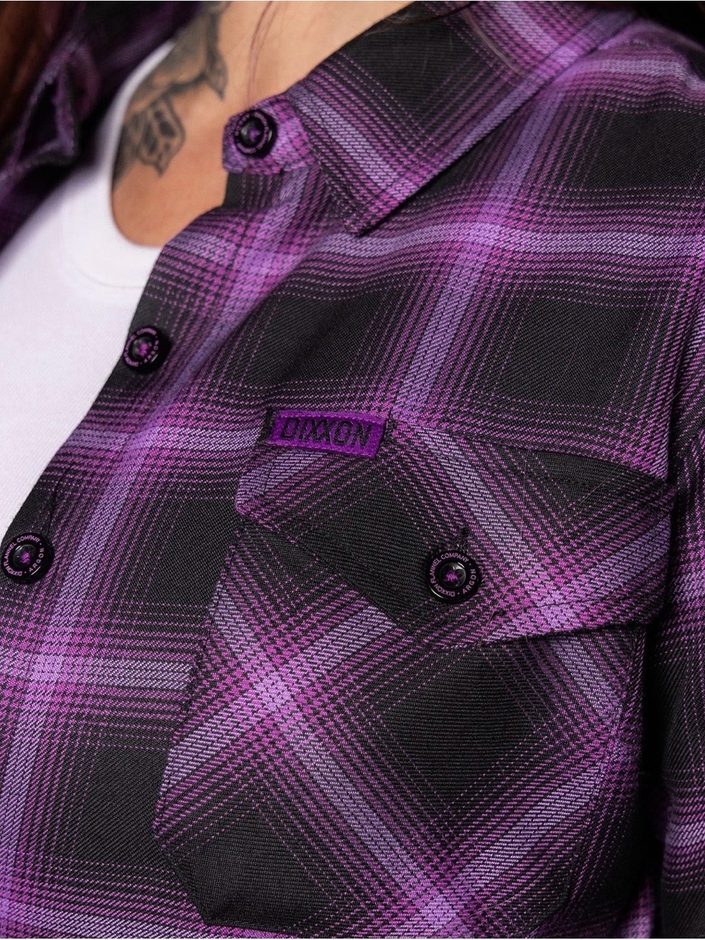 DIXXON Black and Purple Argon Flannel - Picture 2 of 6